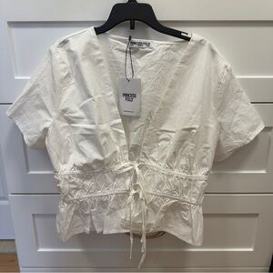 NWTA Princess Polly White Tie-Front Blouse